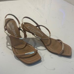 Pedro Garcia Double Strap Heeled Sandal